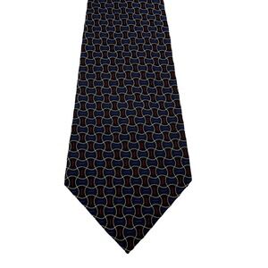 Polo Ralph Lauren Silk Necktie Geometric Pattern Business Career 57"